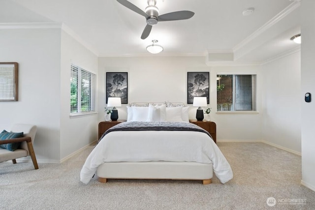 22752 SE 43rd Ct, Issaquah, WA 98029 - bedroom featuring crown molding, carpet flooring, and ceiling fan