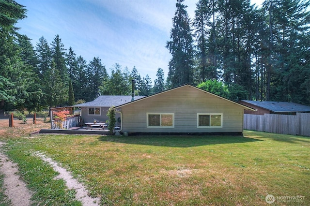 4315 Fir Dr NE, Bremerton, WA 98310 - back of house with a wooden deck