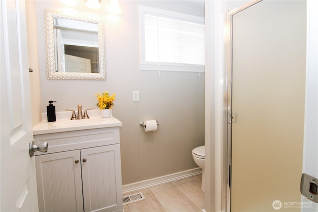 7014 S Fife St, Tacoma, WA 98409 - bathroom featuring vanity, a stall shower, and tile patterned flooring