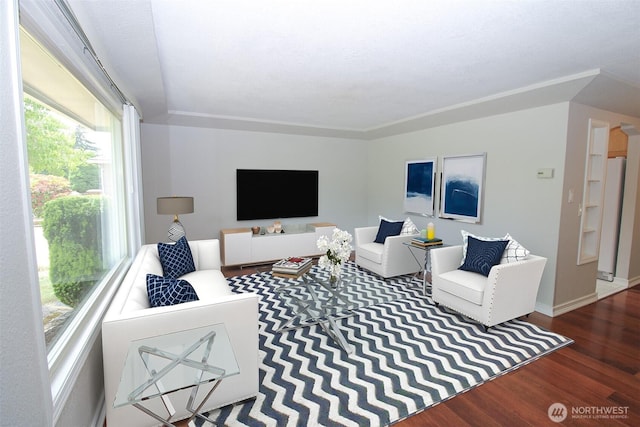 7014 S Fife St, Tacoma, WA 98409 - living room featuring wood finished floors and baseboards