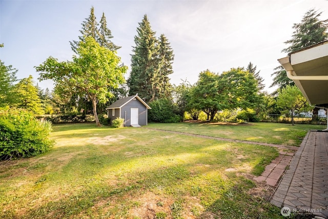 3109 NW 151st St, Vancouver, WA 98685 - view of green lawn with a shed