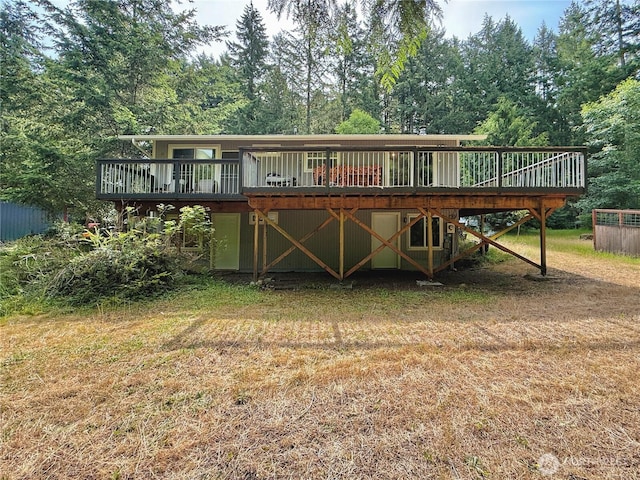 11422 Leschi Cir, Anderson Island, WA 98303 - view of front of home featuring a wooden deck