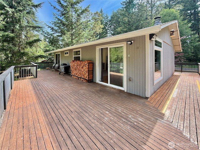 11422 Leschi Cir, Anderson Island, WA 98303 - wooden deck with view of scattered trees