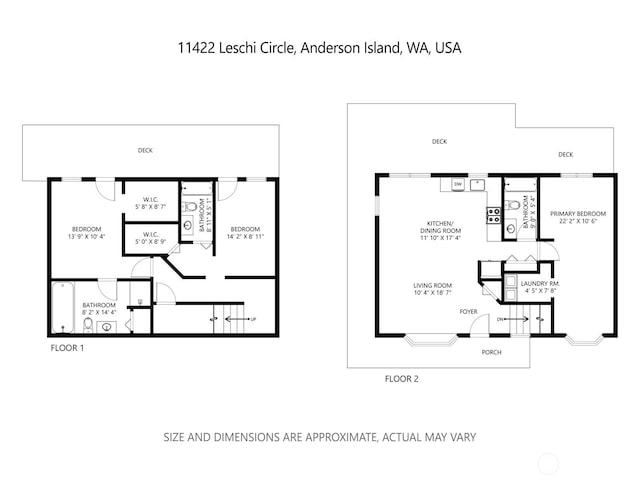 11422 Leschi Cir, Anderson Island, WA 98303 - view of property floor plan