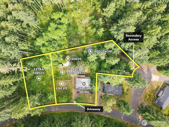 11422 Leschi Cir, Anderson Island, WA 98303 - view of property location with property parcel outlined