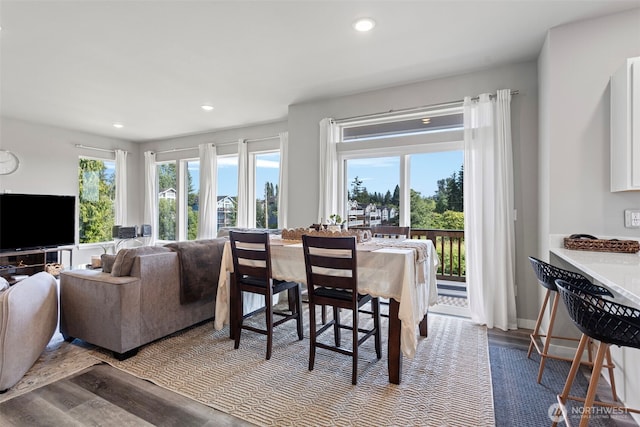 1575 Kingsley Ave, Blaine, WA 98230 - dining room with wood finished floors and recessed lighting