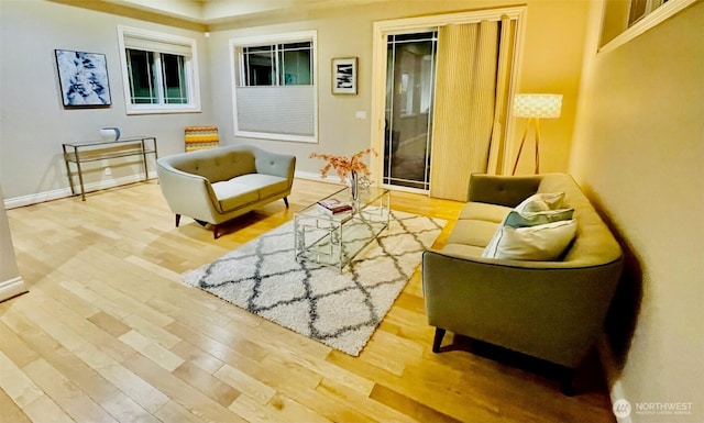 6802 156th Pl NE, Redmond, WA 98052 - living room featuring wood finished floors