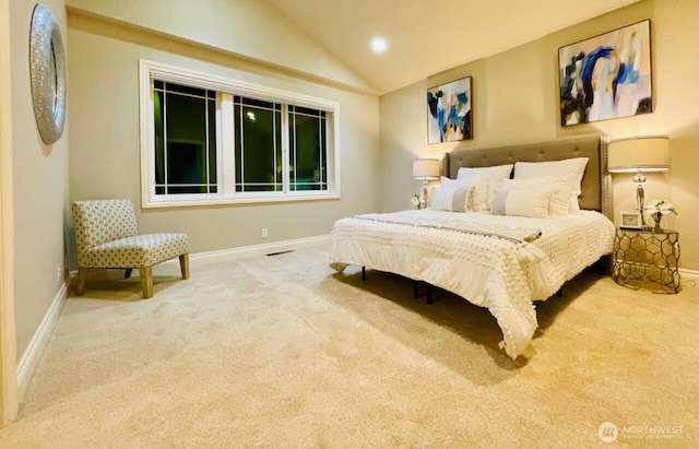 6802 156th Pl NE, Redmond, WA 98052 - carpeted bedroom with lofted ceiling and recessed lighting