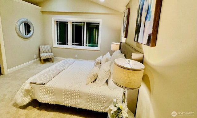 6802 156th Pl NE, Redmond, WA 98052 - carpeted bedroom with vaulted ceiling and baseboards