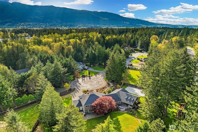 43936 SE 127th Pl, North Bend, WA 98045 - drone / aerial view of a forest and a mountain backdrop