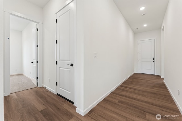5781 SW Thornhill Ave SW Unit 324, Port Orchard, WA 98367 - hall with dark wood finished floors and recessed lighting