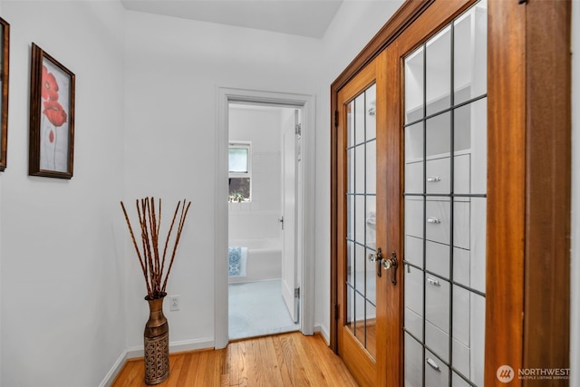 519 W Roy St Unit 211, Seattle, WA 98119 - hallway with light wood finished floors and baseboards