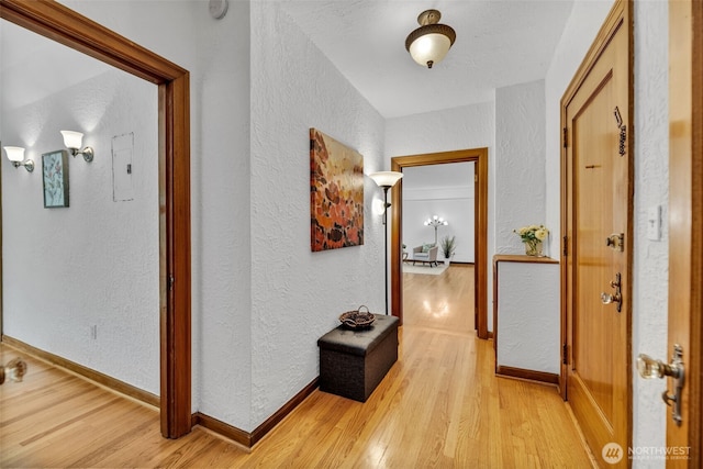 519 W Roy St Unit 211, Seattle, WA 98119 - corridor featuring a textured wall and light wood finished floors