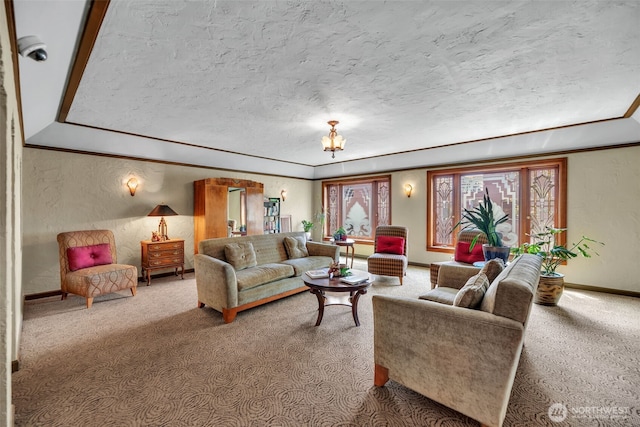 519 W Roy St Unit 211, Seattle, WA 98119 - carpeted living area featuring a textured ceiling and plenty of natural light