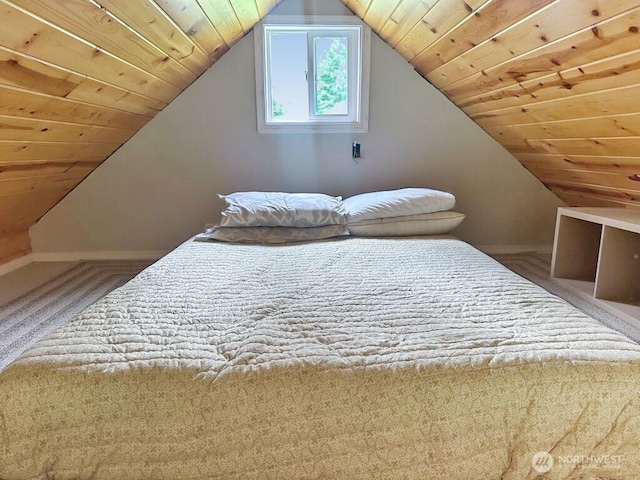 6 Lone Pine Trl, Riverside, WA 98849 - carpeted bedroom featuring wooden ceiling and vaulted ceiling