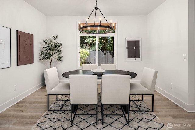 16432 SE 24th St, Bellevue, WA 98008 - dining space with a chandelier and light wood-style floors