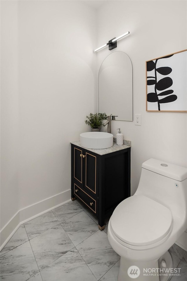 16432 SE 24th St, Bellevue, WA 98008 - bathroom featuring marble finish flooring and vanity