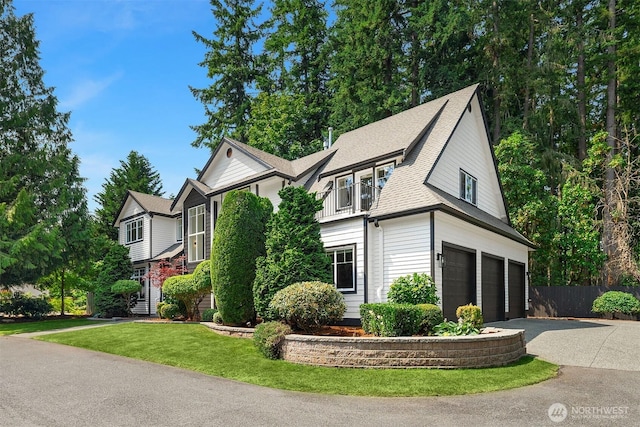 16432 SE 24th St, Bellevue, WA 98008 - view of front facade featuring a garage, driveway, and a shingled roof