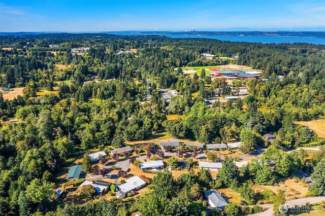 9922 SW 206th Ct, Vashon, WA 98070 - aerial view of property's location featuring a forest and a large body of water