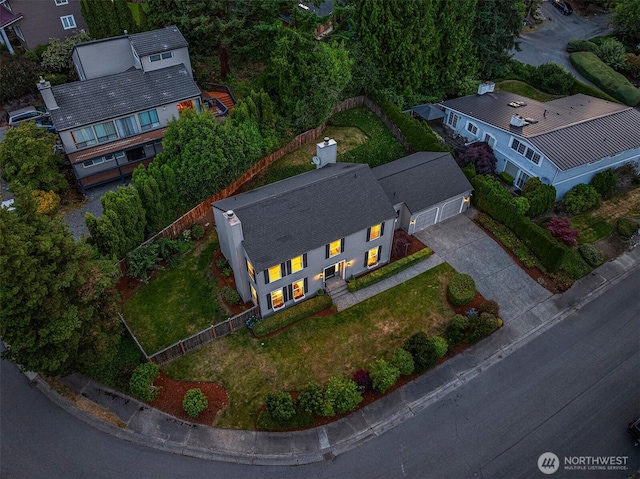 12810 SE 22nd Pl, Bellevue, WA 98005 - aerial view of property and surrounding area