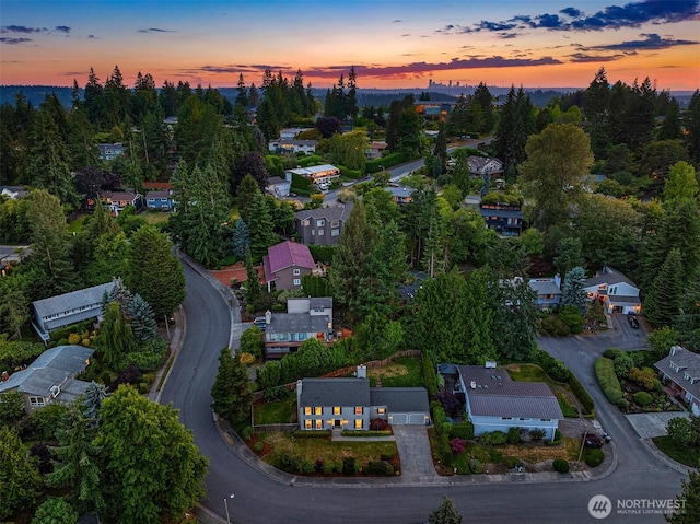 12810 SE 22nd Pl, Bellevue, WA 98005 - aerial overview of property's location with nearby suburban area