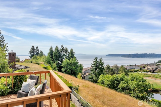 14007 65th Pl W, Edmonds, WA 98026 - wooden terrace with a water view