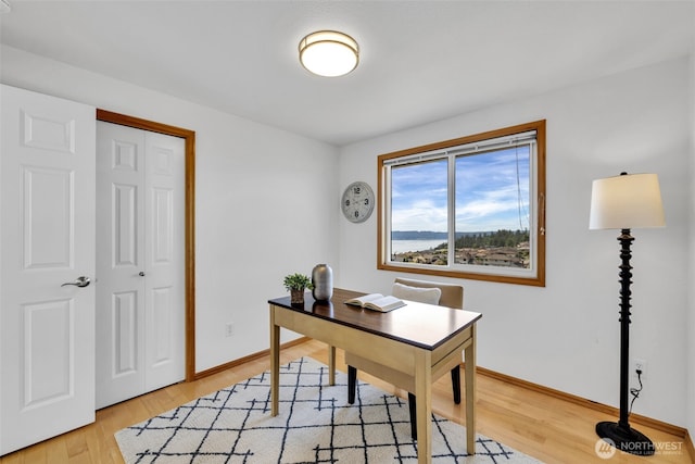 14007 65th Pl W, Edmonds, WA 98026 - office area featuring light wood-style floors and baseboards
