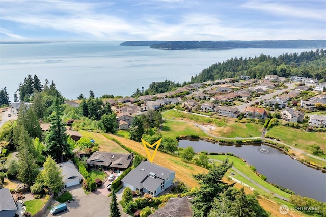 14007 65th Pl W, Edmonds, WA 98026 - aerial view of residential area featuring a nearby body of water