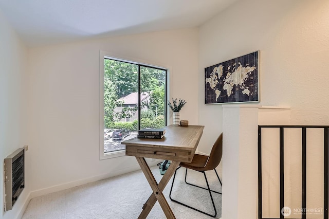 12200 100th Ave NE Unit N-D, Kirkland, WA 98034 - office featuring carpet flooring, heating unit, and vaulted ceiling