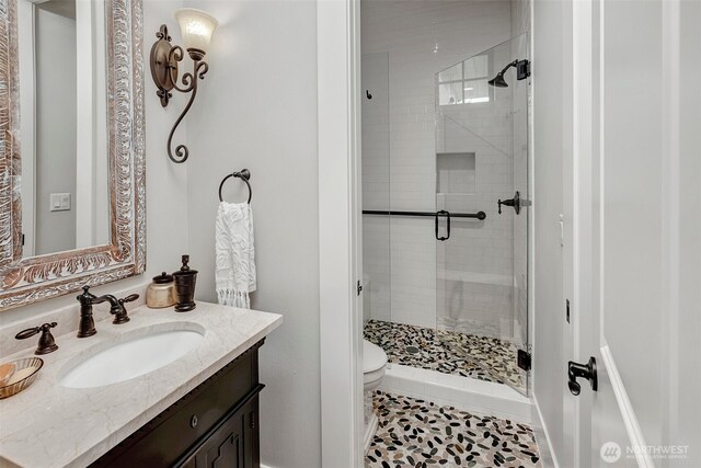 2611 9th Ave W, Seattle, WA 98119 - bathroom featuring vanity and a shower stall