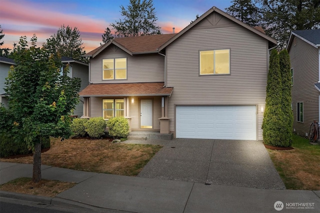 33036 42nd Ave S, Federal Way, WA 98001 - traditional home with a garage, concrete driveway, and a shingled roof