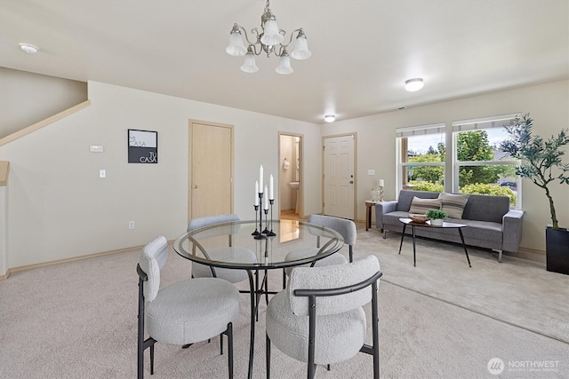 33036 42nd Ave S, Federal Way, WA 98001 - dining area featuring light carpet and a chandelier
