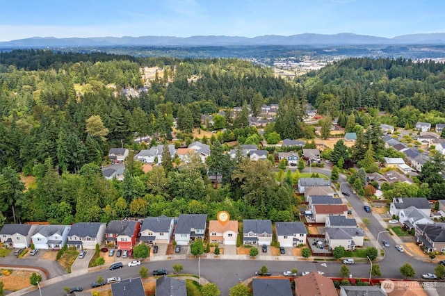 33036 42nd Ave S, Federal Way, WA 98001 - aerial view of property and surrounding area with mountains and nearby suburban area