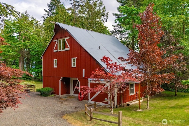 36 Seven Sisters Rd, Port Ludlow, WA 98365 - view of barn featuring a yard