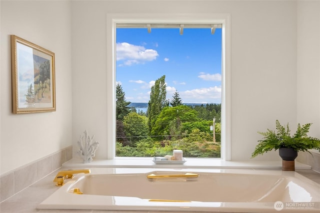 11665 NE Sunset Loop, Bainbridge Island, WA 98110 - full bathroom featuring a garden tub and healthy amount of natural light