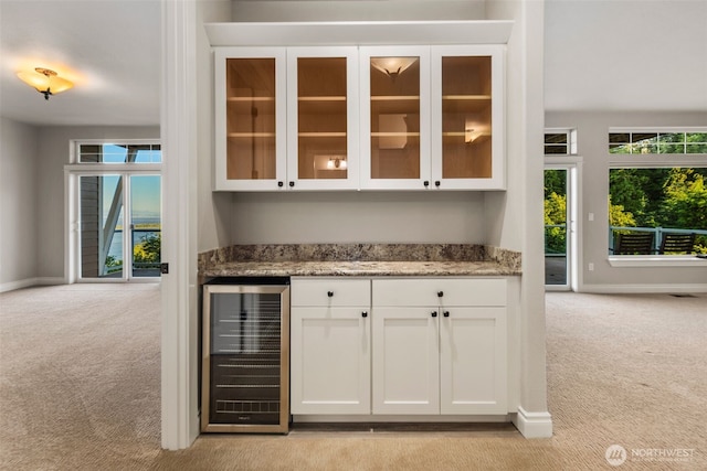 3224 Overlook Loop, Ilwaco, WA 98624 - indoor dry bar with beverage cooler and light colored carpet