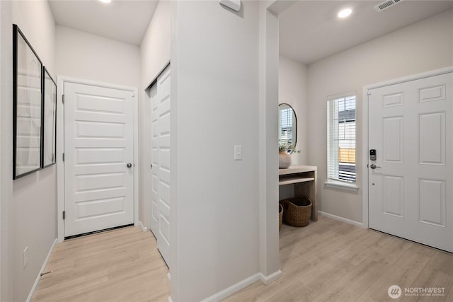14121 195th Street Ct E, Graham, WA 98338 - entrance foyer with light wood finished floors and recessed lighting