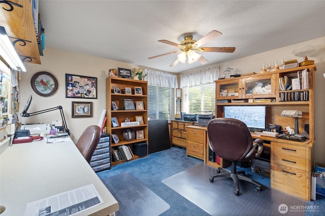 836 Harman Way S Unit 82, Orting, WA 98360 - office area with ceiling fan and carpet