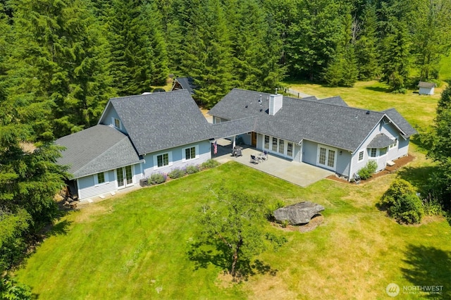 2829 Lake Langlois Rd NE, Carnation, WA 98014 - view from above of property with a heavily wooded area