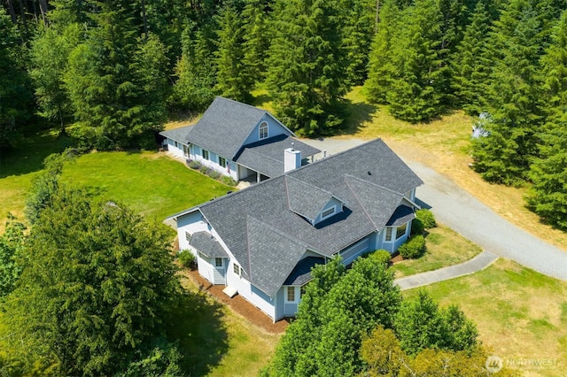 2829 Lake Langlois Rd NE, Carnation, WA 98014 - aerial view of property and surrounding area with a heavily wooded area