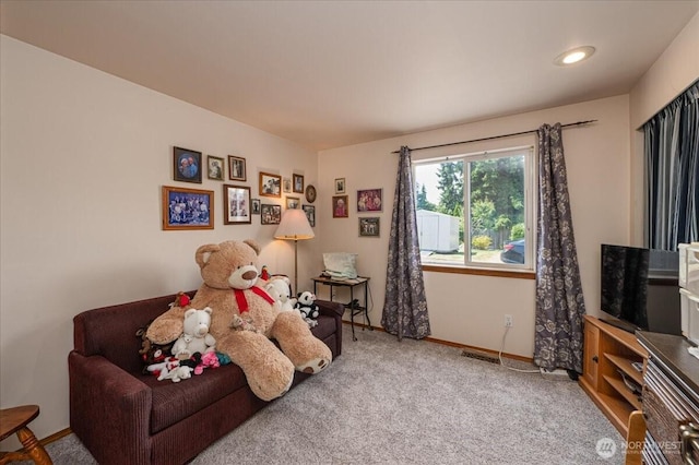 1890 Edgewood Dr, Camano Island, WA 98282 - living area featuring carpet and baseboards