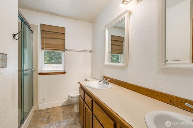 20713 NE 44th St, Sammamish, WA 98074 - full bathroom featuring double vanity and a shower stall