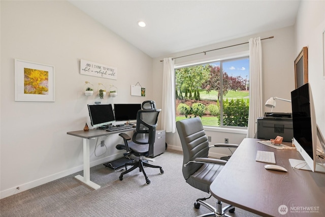 30005 NE 12th Ct, Ridgefield, WA 98642 - carpeted office with lofted ceiling and recessed lighting