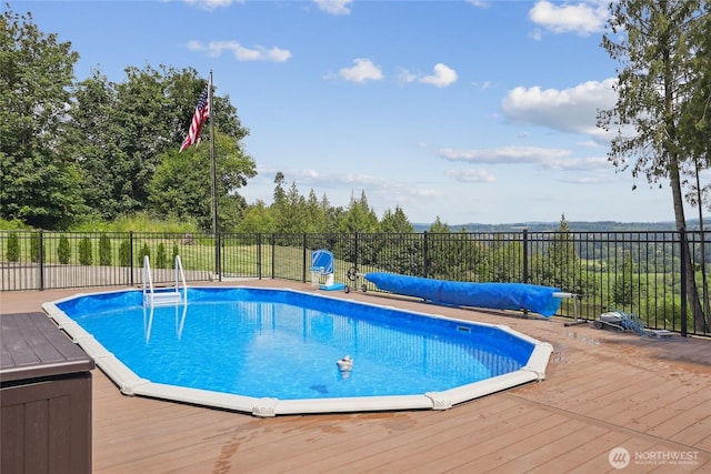 30005 NE 12th Ct, Ridgefield, WA 98642 - view of swimming pool featuring a wooden deck