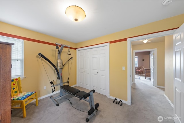 4607 Camano Pl, Anacortes, WA 98221 - exercise room with light colored carpet and baseboards