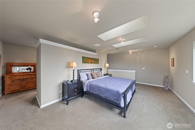 4607 Camano Pl, Anacortes, WA 98221 - bedroom featuring a skylight and light colored carpet