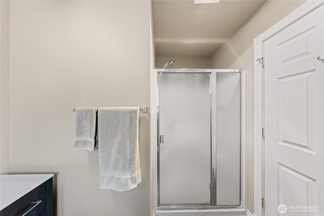 4607 Camano Pl, Anacortes, WA 98221 - bathroom featuring a shower stall and vanity