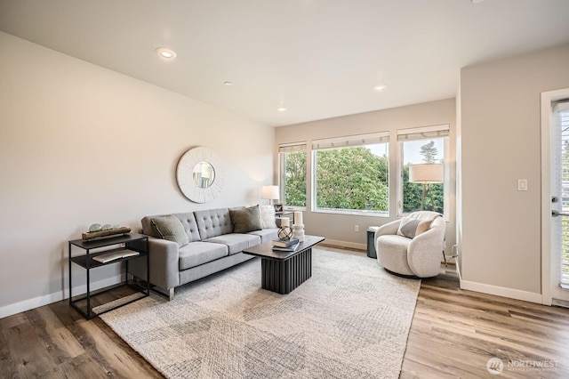 1823 SW 96th Ln, Seattle, WA 98106 - living area with wood finished floors and recessed lighting