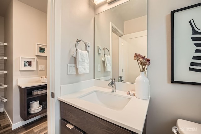 1823 SW 96th Ln, Seattle, WA 98106 - bathroom with vanity and wood finished floors