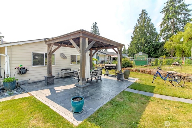10510 66th Ave E, Puyallup, WA 98373 - view of patio with a grill and a gazebo